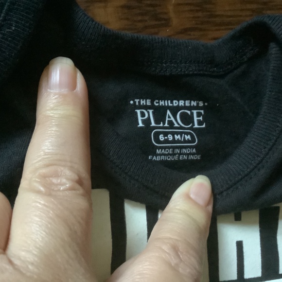 The Children’s Place, 6-9 month, Night Owl Onesie, Short Sleeve, Black, NWT - Picture 5 of 5